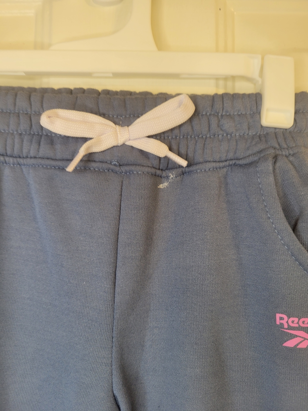 Reebok Blue Sweatpants with Pink Logo - Picture 5 of 8